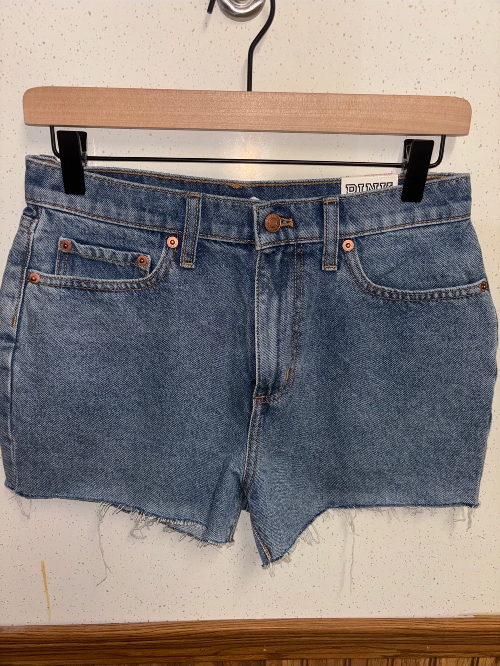 PINK - Victoria Secret - NWT - High Rise Denim Cutoff Shorts (size 27)